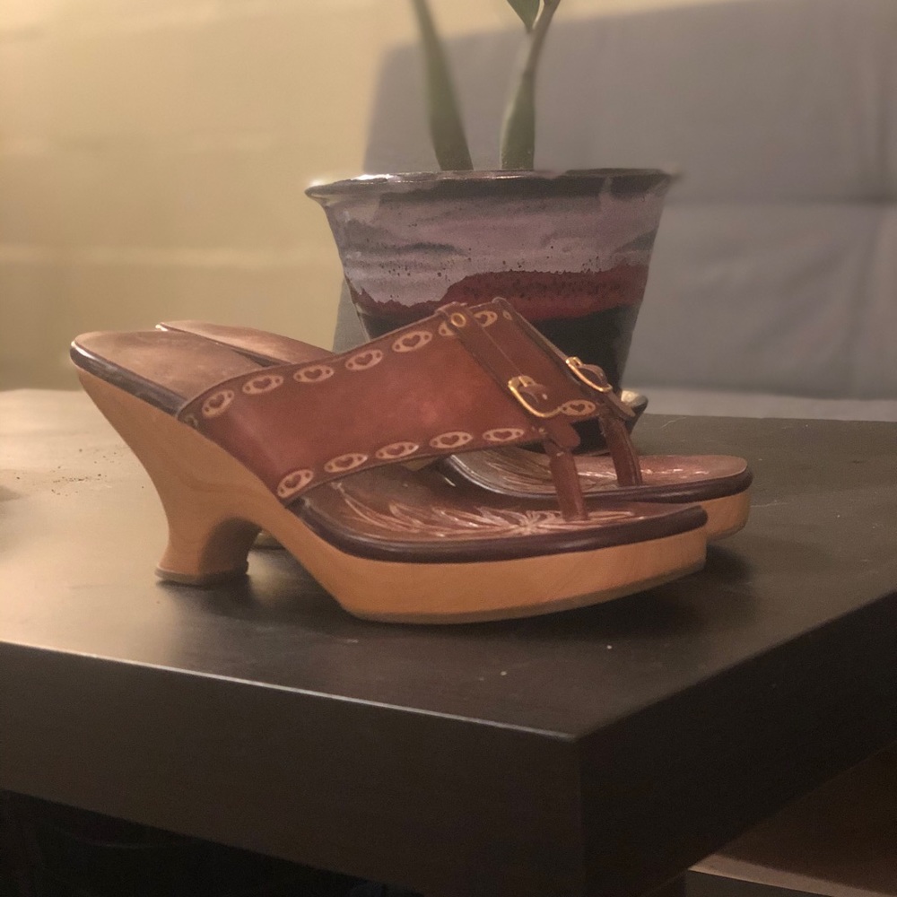 Leather Platform Sandals